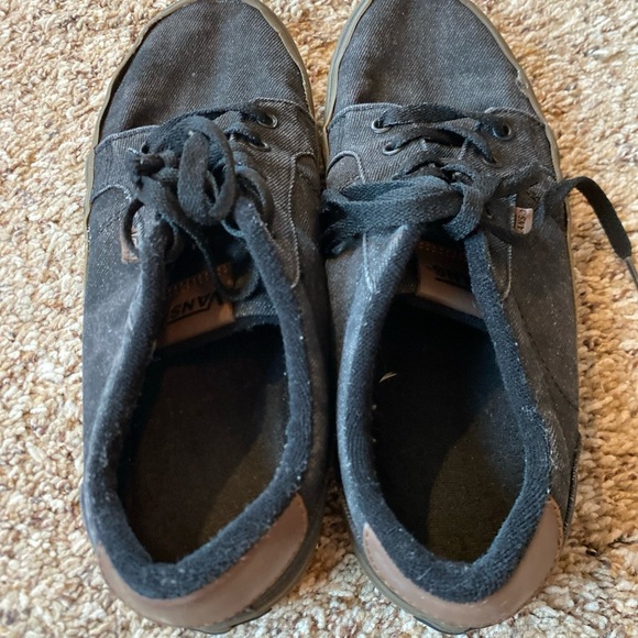 Vans Bishop Mens Shoes Size 9 Athletic Waxed Denim Black Gum Lace-Up Sneakers - Picture 3 of 6